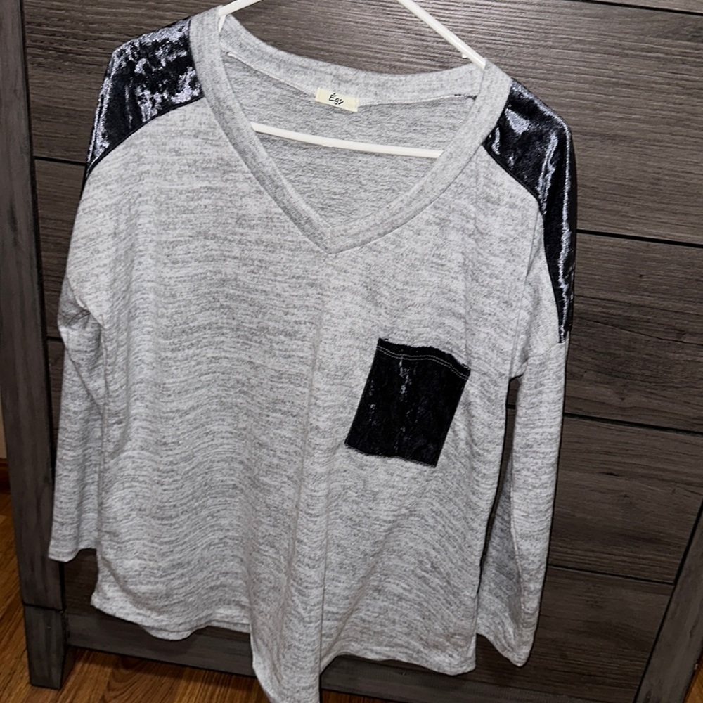 Cute Tunic oversized Sweater!🩶